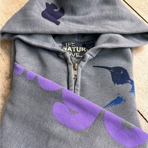 FREECITY Charcoal Grey Zip Up Hoodie Size 1